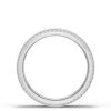 Bevel Edge Diamond Wedding Band in Satin Finish - 7mm - Image 2