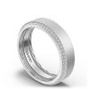 Bevel Edge Diamond Wedding Band in Satin Finish - 7mm - Image 3