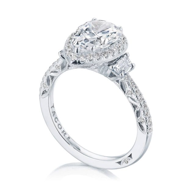 Pear 3-Stone Engagement Ring - Image 3