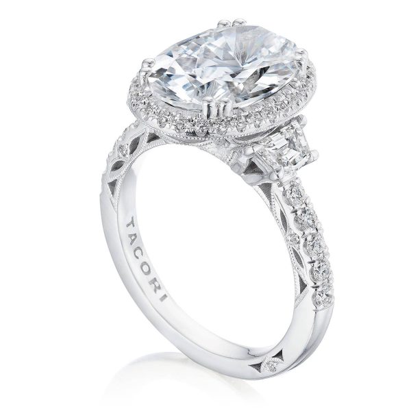 Oval 3-Stone Engagement Ring - Image 3