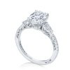 Oval 3-Stone Engagement Ring - Image 3