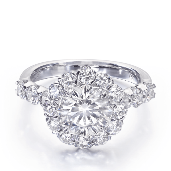 Round Crisscut® Diamond Engagement Ring