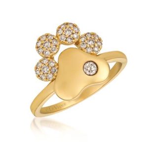 14K Y/G RING 0.34 DIA