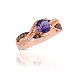 14K R/G RING 0.23 DIA 0.60 PY |E|