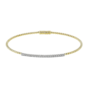 Bangle in 18k Gold with Diamonds