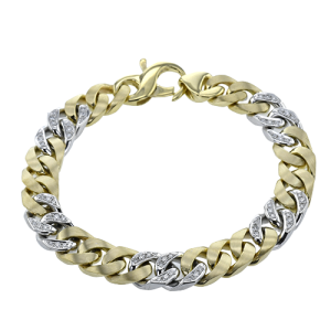Gent Bracelet in 14k Gold with Diamonds