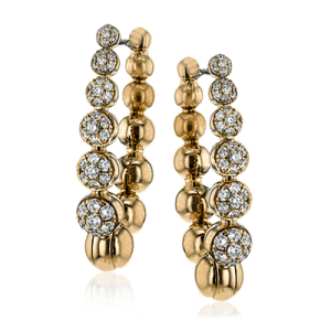 Hoop Earring in 18k Gold with Diamonds