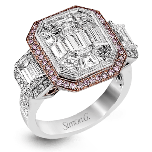 Engagement Ring in 18k Gold with Diamonds