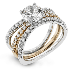 Wedding Set in 18k Gold with Diamonds