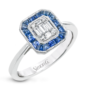 Color Ring in 18k Gold with Diamonds