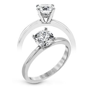Engagement Ring in 18k Gold with Diamonds