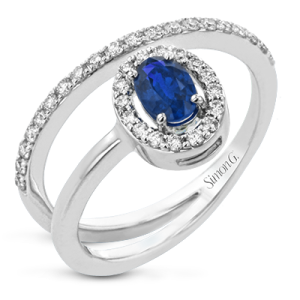 Color Ring in 18k Gold with Diamonds