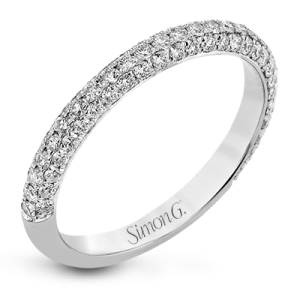 Wedding Band in 18k Gold with Diamonds