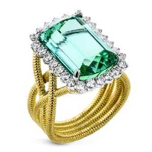 Color Ring in 18k Gold with Diamonds