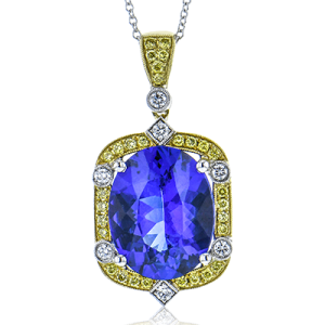 Color Pendant in 18k Gold with Diamonds