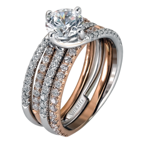 Wedding Set in 18k Gold with Diamonds