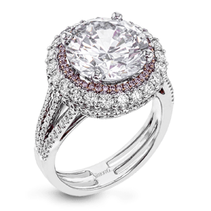 Engagement Ring in 18k Gold with Diamonds