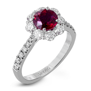 Color Ring in 18k Gold with Diamonds