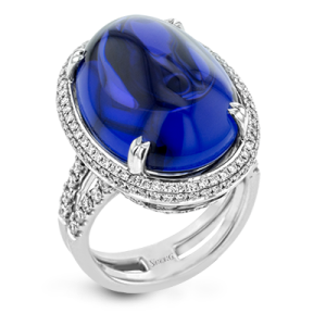 Color Ring in 18k Gold with Diamonds