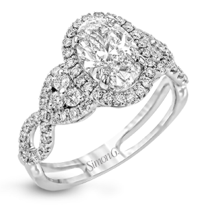 Engagement Ring in 18k Gold with Diamonds