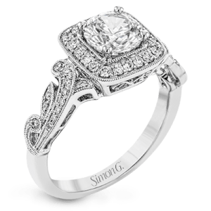 Engagement Ring in 18k Gold with Diamonds