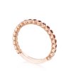 Round Bezel Droplet Wedding Band with Ruby - Image 4