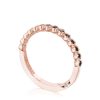 Round Bezel Droplet Wedding Band with Black Diamond - Image 2