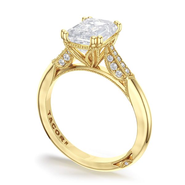 Emerald Solitaire Engagement Ring - Image 3