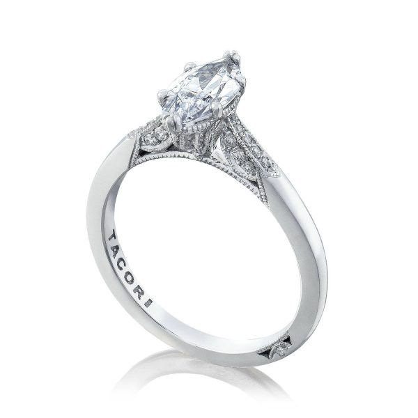 Marquise Solitaire Engagement Ring - Image 4