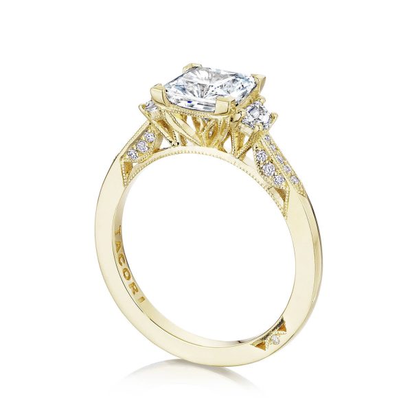 Princess 3-Stone Engagement Ring - Image 4
