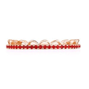 Crescent Crown Ring with Ruby
