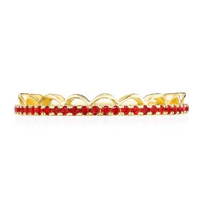 Crescent Crown Ring with Ruby
