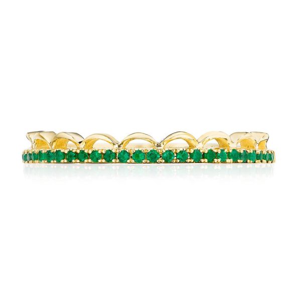 Crescent Crown Ring with Emerald