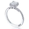 Princess with Cushion Bloom Engagement Ring - Image 3