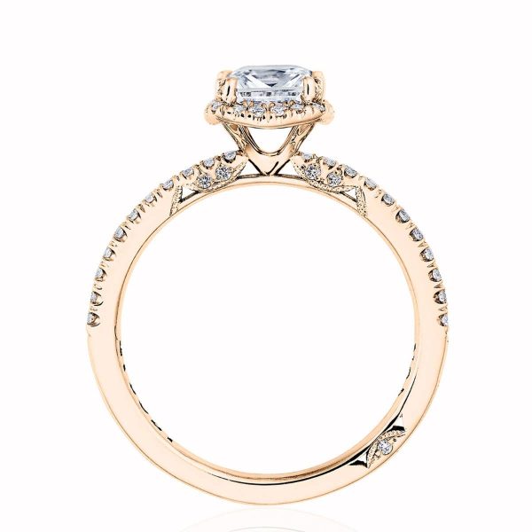 Princess with Cushion Bloom Engagement Ring - Image 2