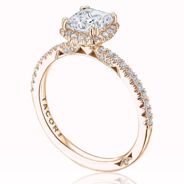 Princess with Cushion Bloom Engagement Ring - Image 3