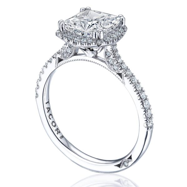 Princess with Cushion Bloom Engagement Ring - Image 3