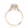Princess with Cushion Bloom Engagement Ring - Image 2