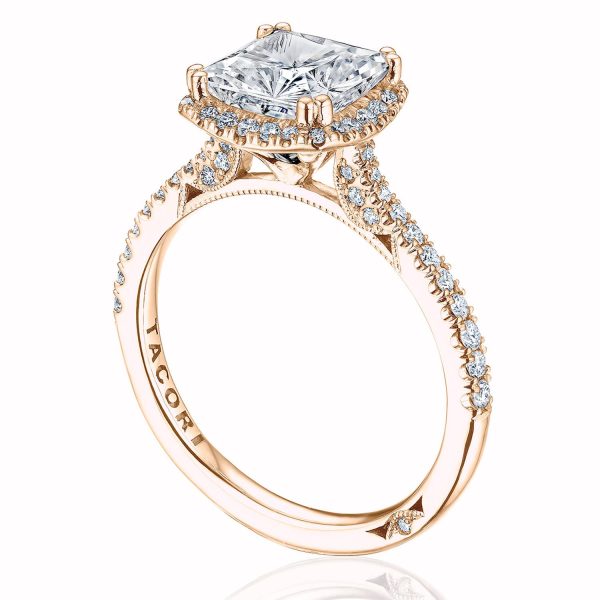 Princess with Cushion Bloom Engagement Ring - Image 3