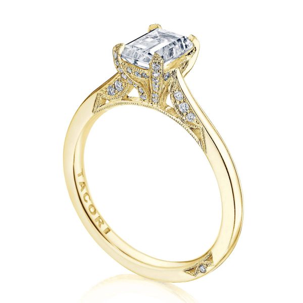Emerald Solitaire Engagement Ring - Image 3