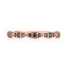 Marquise Design Wedding Band with Black Diamond