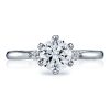 Round 3-Stone Engagement Ring