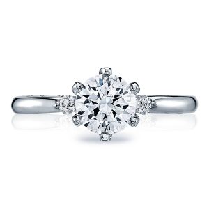 Round 3-Stone Engagement Ring