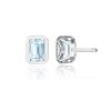 Emerald Sky Blue Topaz Stud Earring - 1.4ct - Image 2