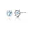 Round Sky Blue Topaz Stud Earring - 1.4ct - Image 2