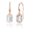 Sky Blue Topaz French Wire Earring - 1.4ct - Image 2