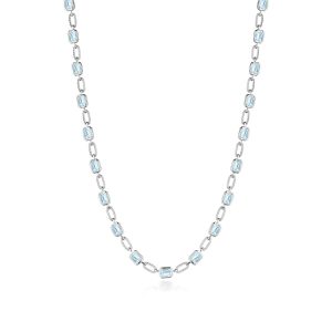 Sky Blue Topaz Link Necklace