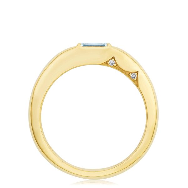 Domed Sky Blue Topaz Ring - 0.7ct - Image 2