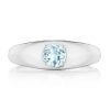 Domed Sky Blue Topaz Ring - 0.7ct