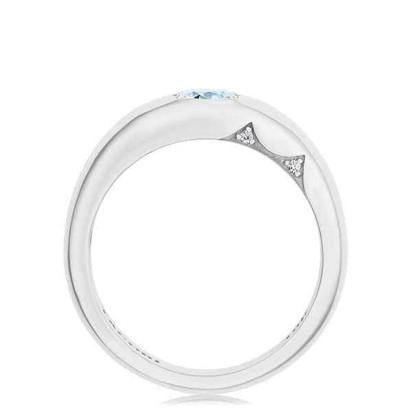 Domed Sky Blue Topaz Ring - 0.7ct - Image 2